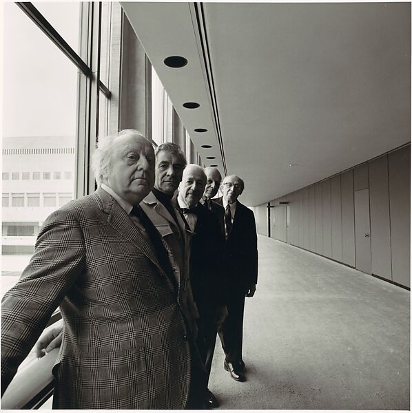 [Virgil Thomson, Leonard Bernstein, Walter Piston, William Schuman, and Aaron Copland], Bruce Davidson (American, born 1933), Gelatin silver print 