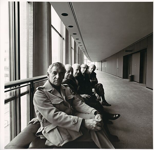 [Leonard Bernstein, Walter Piston, Aaron Copland, William Schuman], Bruce Davidson (American, born 1933), Gelatin silver print 