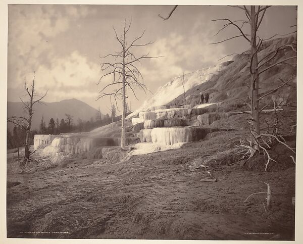 Mammoth Hot Springs, Pulpit Terraces, William Henry Jackson (American, 1843–1942), Albumen silver print from glass negative 
