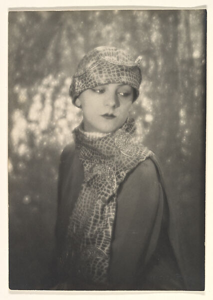 [Kiki Wearing Hat and Scarf of Gazelle Leather], Man Ray (American, Philadelphia, Pennsylvania 1890–1976 Paris), Gelatin silver print 