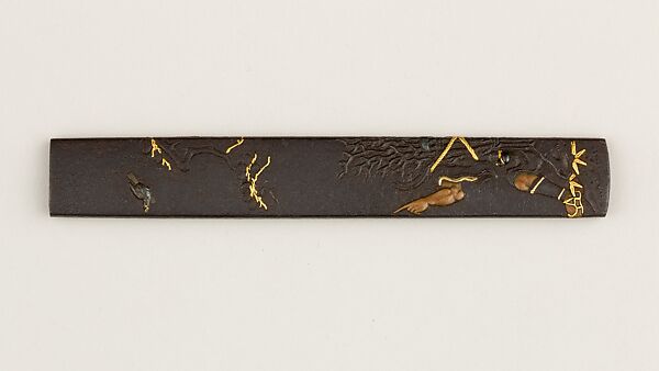 Knife Handle (Kozuka), Iron, gold, silver, copper, copper-silver alloy (shibuichi), copper-gold alloy (shakudō), Japanese 