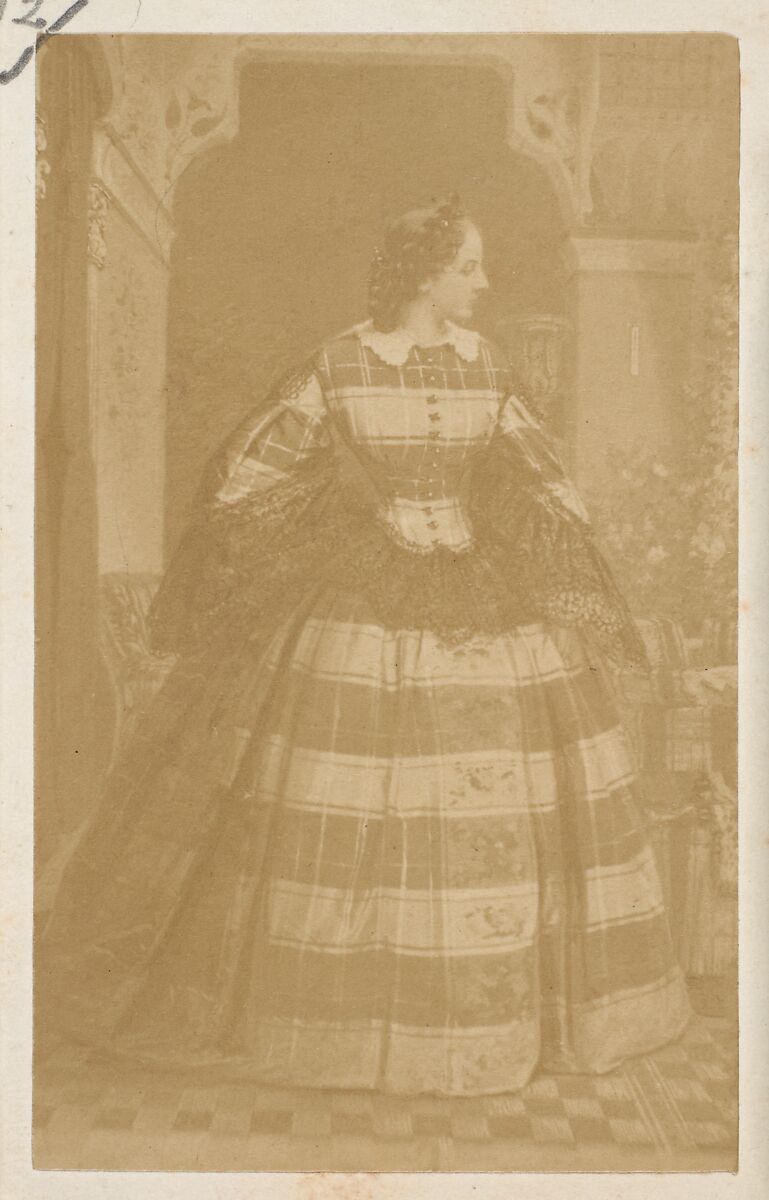 La robe écossaise, André-Adolphe-Eugène Disdéri (French, Paris 1819–1889 Paris), Albumen silver print from glass negative 