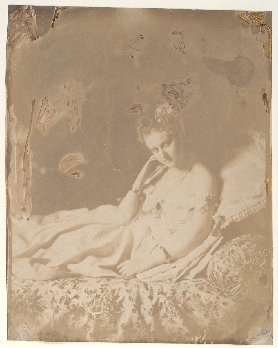 L'Accouchée, Pierre-Louis Pierson (French, 1822–1913), Salted paper print from glass negative 