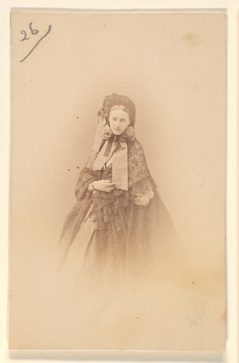 Le chapeau à brides, Pierre-Louis Pierson (French, 1822–1913), Albumen silver print from glass negative 