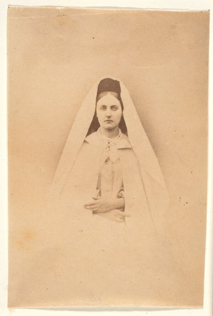 La Nonne blanche, Pierre-Louis Pierson (French, 1822–1913), Albumen silver print from glass negative 