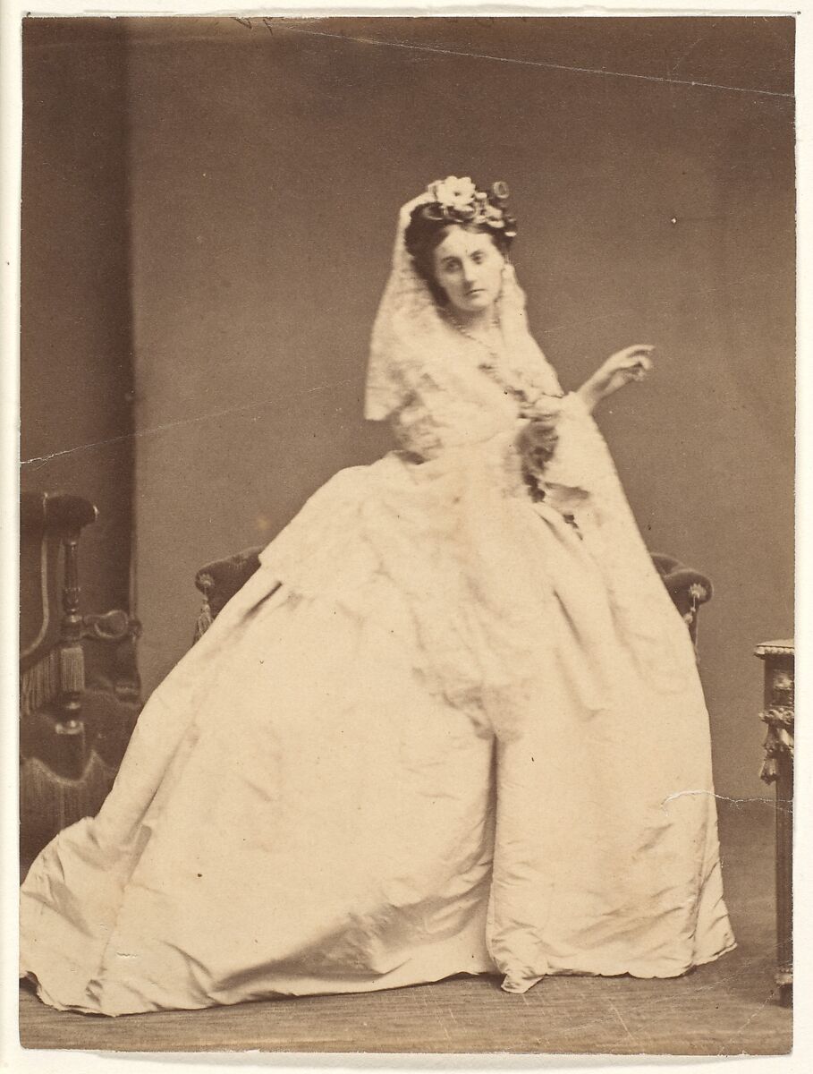 La robe bouffante, Pierre-Louis Pierson (French, 1822–1913), Albumen silver print from glass negative 