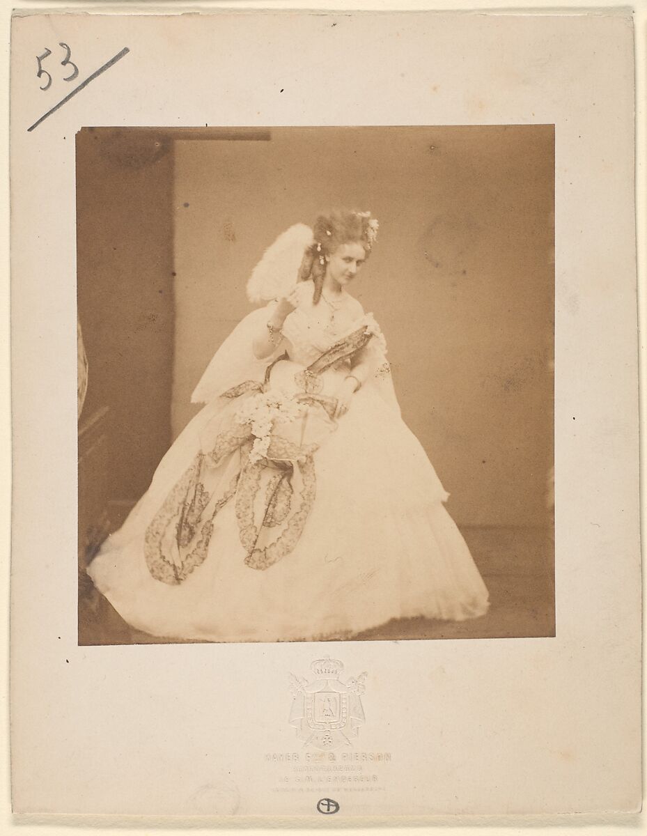 Le noeud de dentelle. "Ritrosetta", Pierre-Louis Pierson (French, 1822–1913), Albumen silver print from glass negative 