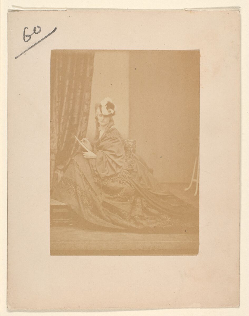La laçon de dessin. "L'artiste", Pierre-Louis Pierson (French, 1822–1913), Albumen silver print from glass negative 