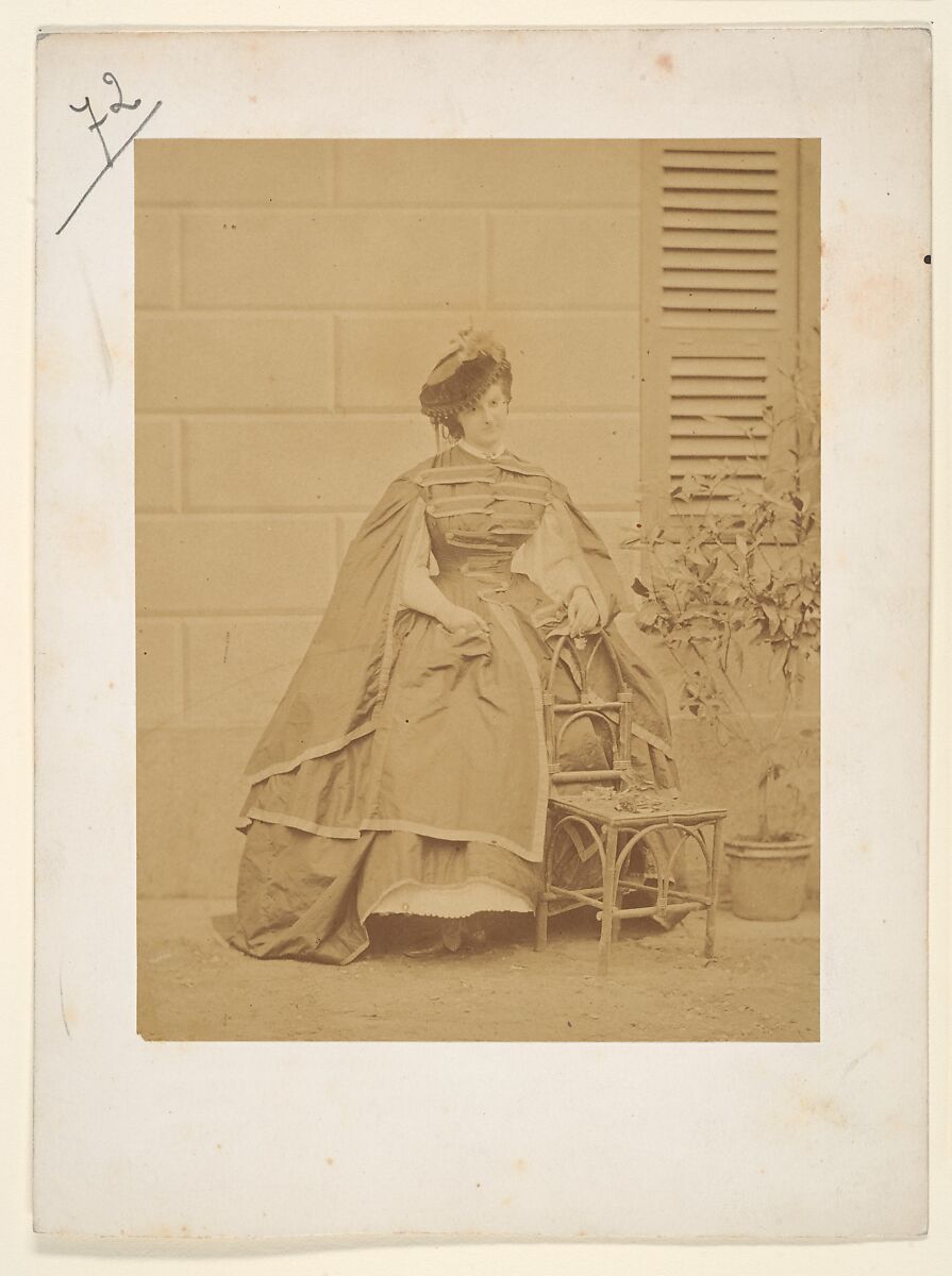 La robe de taffetas, Pierre-Louis Pierson (French, 1822–1913), Albumen silver print from glass negative 
