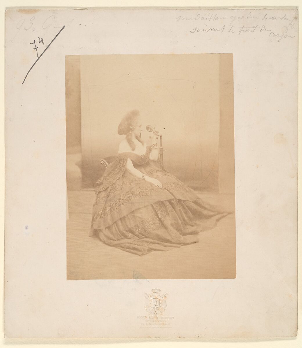 Les yeux mirés, Pierre-Louis Pierson (French, 1822–1913), Albumen silver print from glass negative 