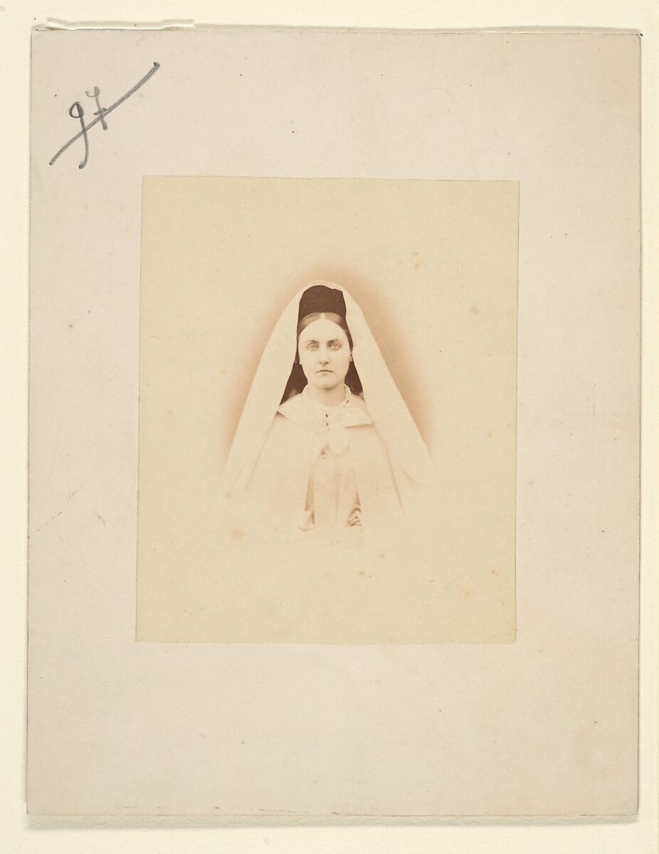 Nonne blanche (tete), Pierre-Louis Pierson (French, 1822–1913), Albumen silver print from glass negative 