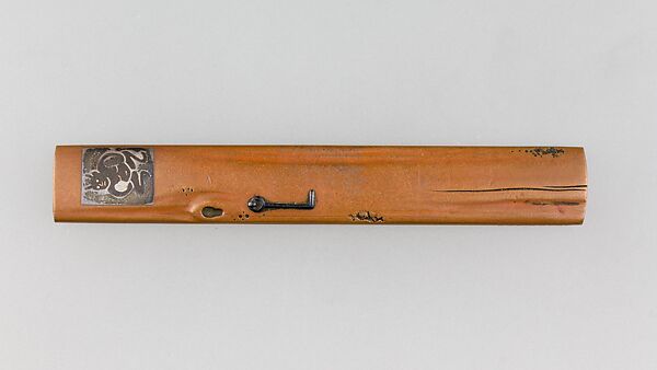 Knife Handle (Kozuka), Copper, silver, copper-gold alloy (shakudō), Japanese 