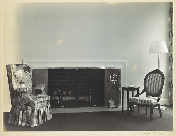 [Alumnae Parlor, Wheaton College, Norton, Massachusets], Walker Evans (American, St. Louis, Missouri 1903–1975 New Haven, Connecticut), Gelatin silver print 
