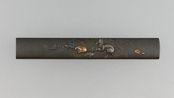 Knife Handle (Kozuka), Copper-silver alloy (shibuichi), gold, copper-gold alloy (shakudō), copper, Japanese 