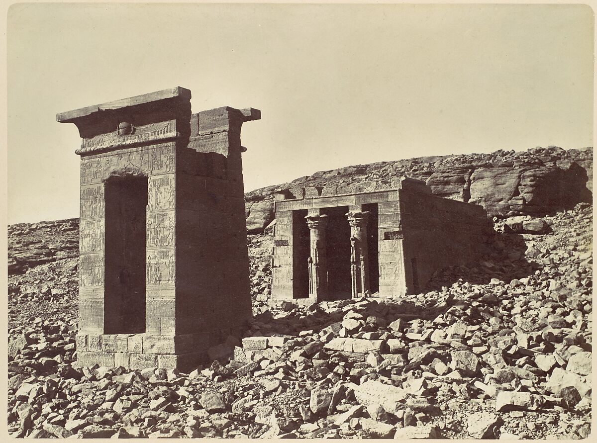 Temple d'Andour, Félix Bonfils (French, 1831–1885), Albumen silver print from glass negative 