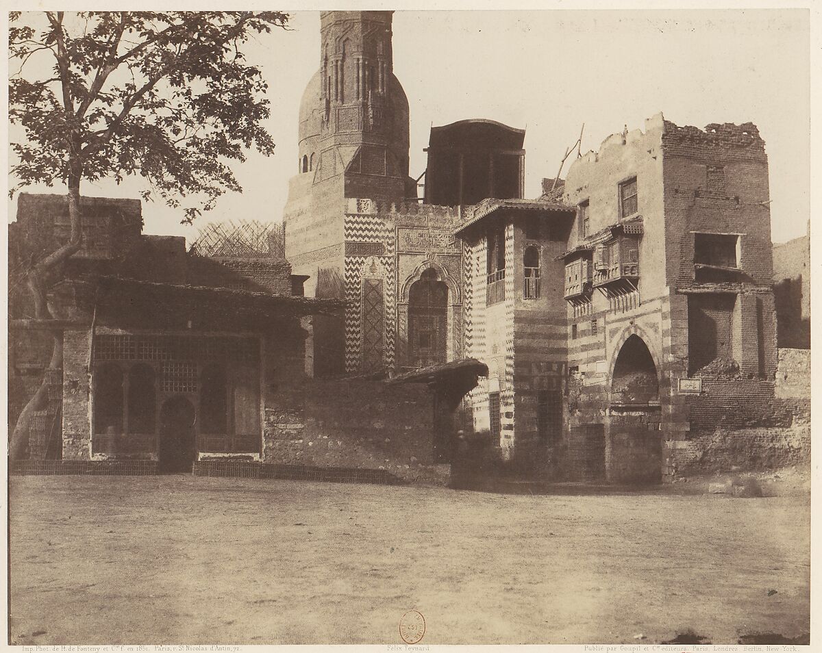 Boûlâk, Carrefour (Mosquée, Café, etc.), Félix Teynard (French, 1817–1892), Salted paper print from paper negative 