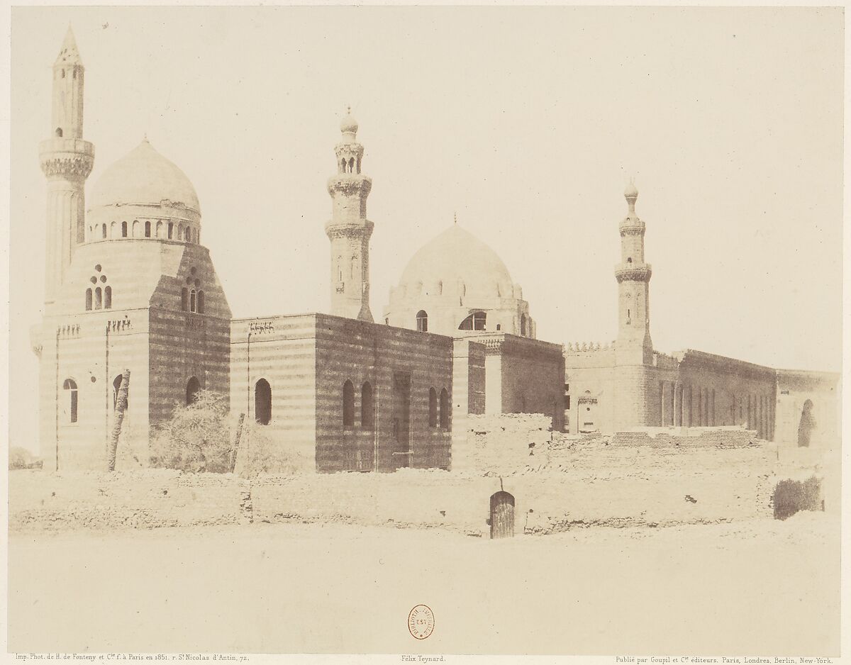 Le Kaire, Mosquées d'Iscander-Pacha et du Sultan Haçan, Félix Teynard (French, 1817–1892), Salted paper print from paper negative 