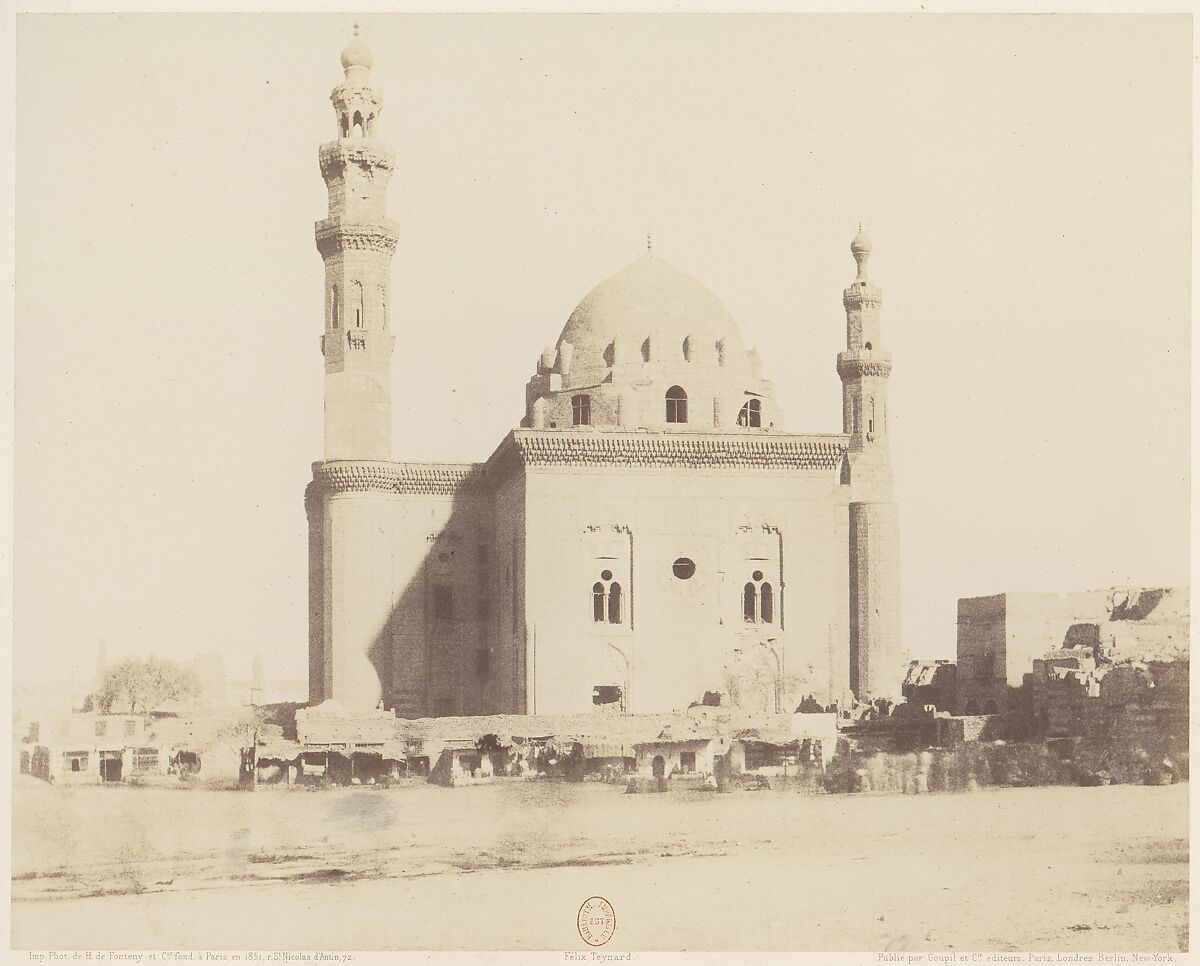 Le Kaire, Mosquée du Sultan Haçan (le Tombeau), Félix Teynard (French, 1817–1892), Salted paper print from paper negative 