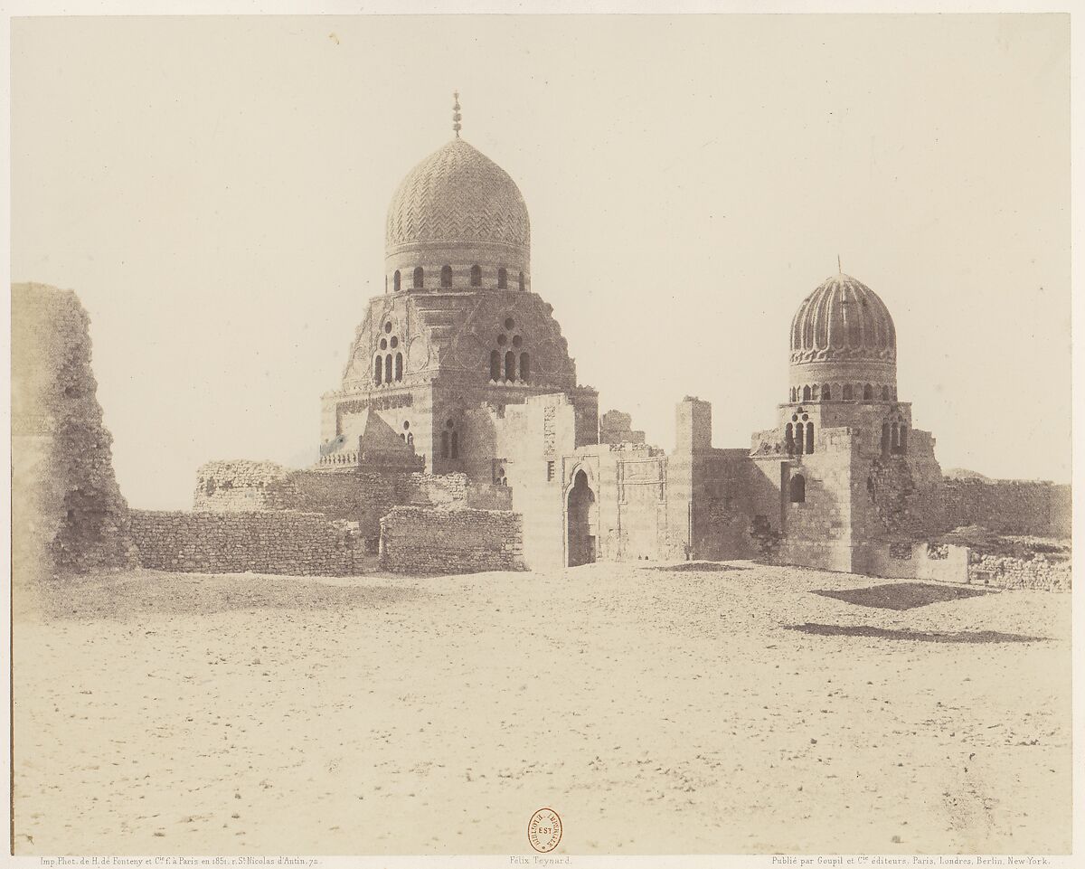 Le Kaire, Tombeaux de Sultans Mamelouks, Félix Teynard (French, 1817–1892), Salted paper print from paper negative 