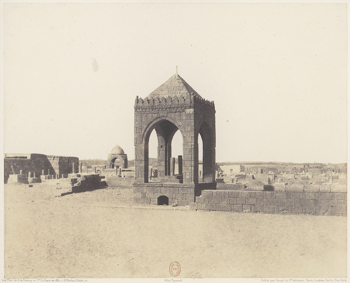 Le Kaire, Cimetière des Mamelouks, Félix Teynard (French, 1817–1892), Salted paper print from paper negative 