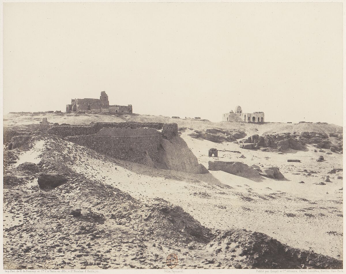 Assouan, Ruines de l'Ancienne Enciente Arabe, au Sud-Est de la Ville, Félix Teynard (French, 1817–1892), Salted paper print from paper negative 