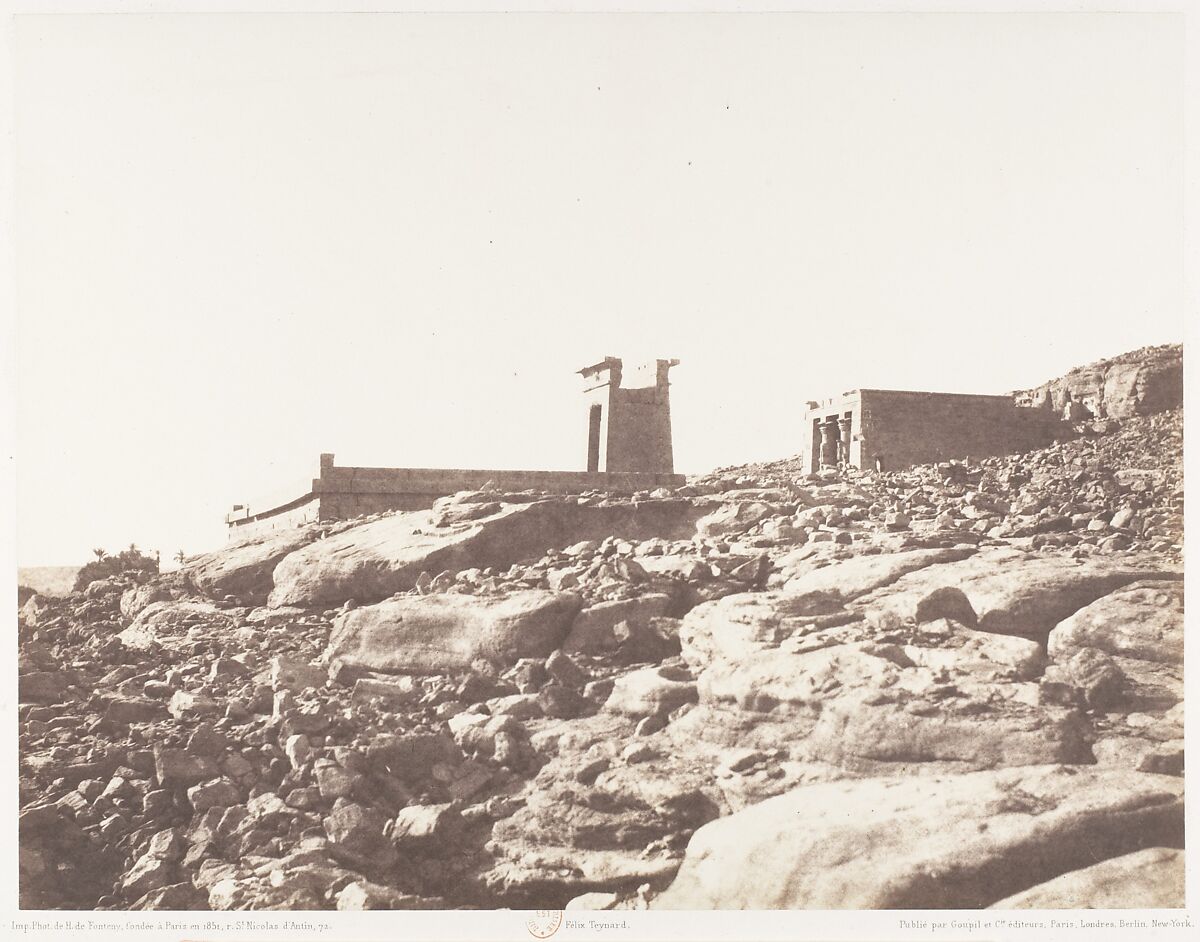 Dandour, Vue Générale des Ruines, Félix Teynard (French, 1817–1892), Salted paper print from paper negative 