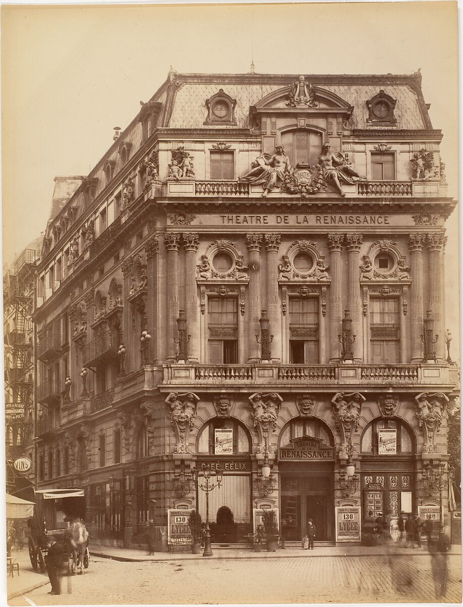 [Theatre de la Renaissance], Unknown (French), Albumen silver print from glass negative 