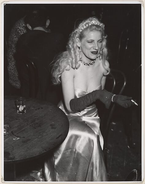 After the Opera... At Sammy's Night Club on the Bowery, Weegee (American (born Austria-Hungary), Złoczów (Zolochiv, Ukraine) 1899–1968 New York), Gelatin silver print 