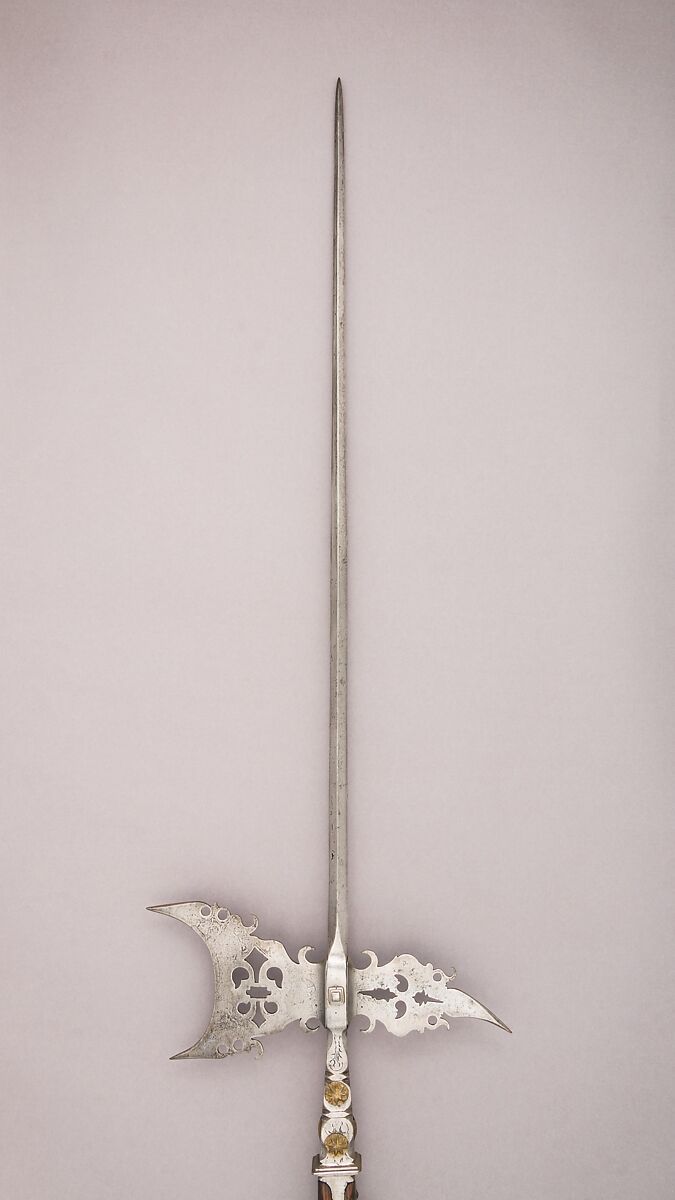 Halberd, Steel, brass, wood, French