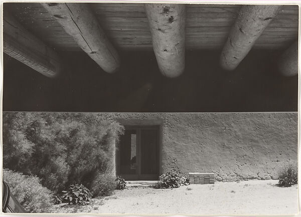 [Looking from Garage to Studio Door, Abiquiu, New Mexico], Georgia O&#39;Keeffe (American, Sun Prairie, Wisconsin 1887–1986 Santa Fe, New Mexico), Gelatin silver print 