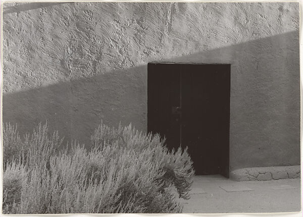 [Door and Adobe Wall, Abiquiu, New Mexico], Georgia O&#39;Keeffe (American, Sun Prairie, Wisconsin 1887–1986 Santa Fe, New Mexico), Gelatin silver print 