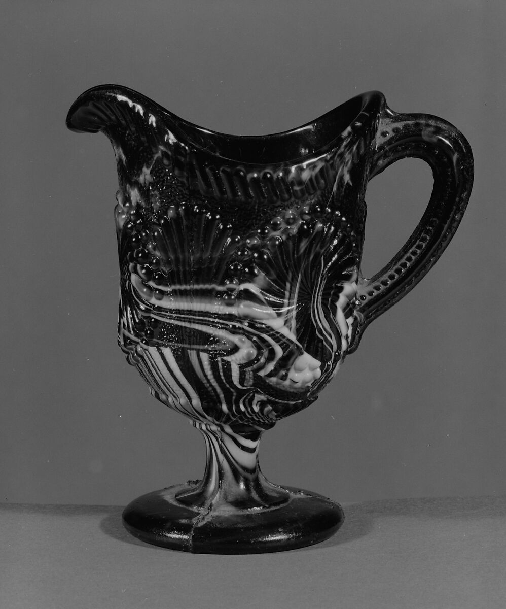 Creamer, Pressed purple marble glass 