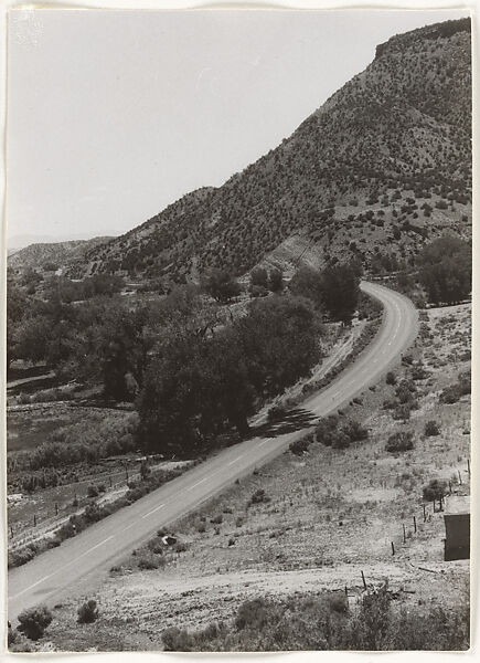 [Looking from Bedroom at Abiquiu Towards Espanola, New Mexico], Georgia O&#39;Keeffe (American, Sun Prairie, Wisconsin 1887–1986 Santa Fe, New Mexico), Gelatin silver print 