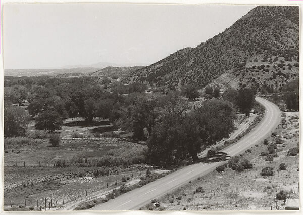 [Looking from Bedroom at Abiquiu Towards Espanola, New Mexico], Georgia O&#39;Keeffe (American, Sun Prairie, Wisconsin 1887–1986 Santa Fe, New Mexico), Gelatin silver print 