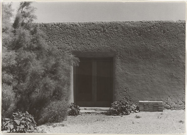 [Studio Door and Adobe Wall, Abiquiu, New Mexico], Georgia O&#39;Keeffe (American, Sun Prairie, Wisconsin 1887–1986 Santa Fe, New Mexico), Gelatin silver print 