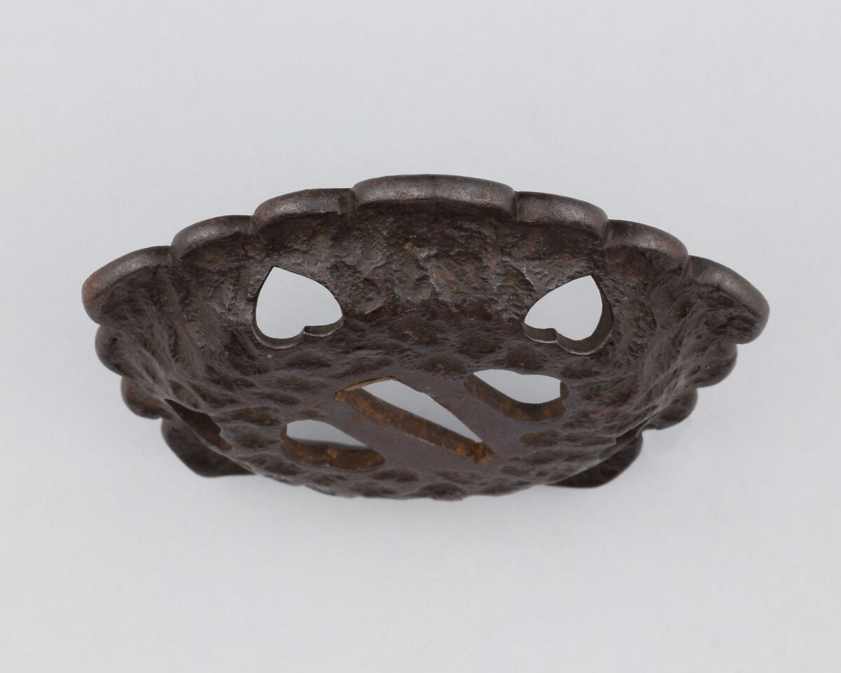 Sword Guard (Tsuba), Iron, copper, Japanese