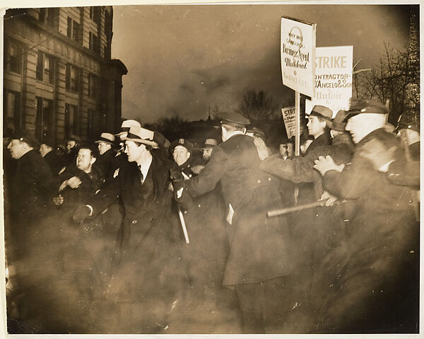 Strike Over Murder of Union Agent, Weegee  American, born Austria-Hungary, Gelatin silver print