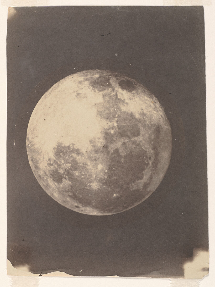 The Moon, John Adams Whipple  American, Salted paper print from glass negative