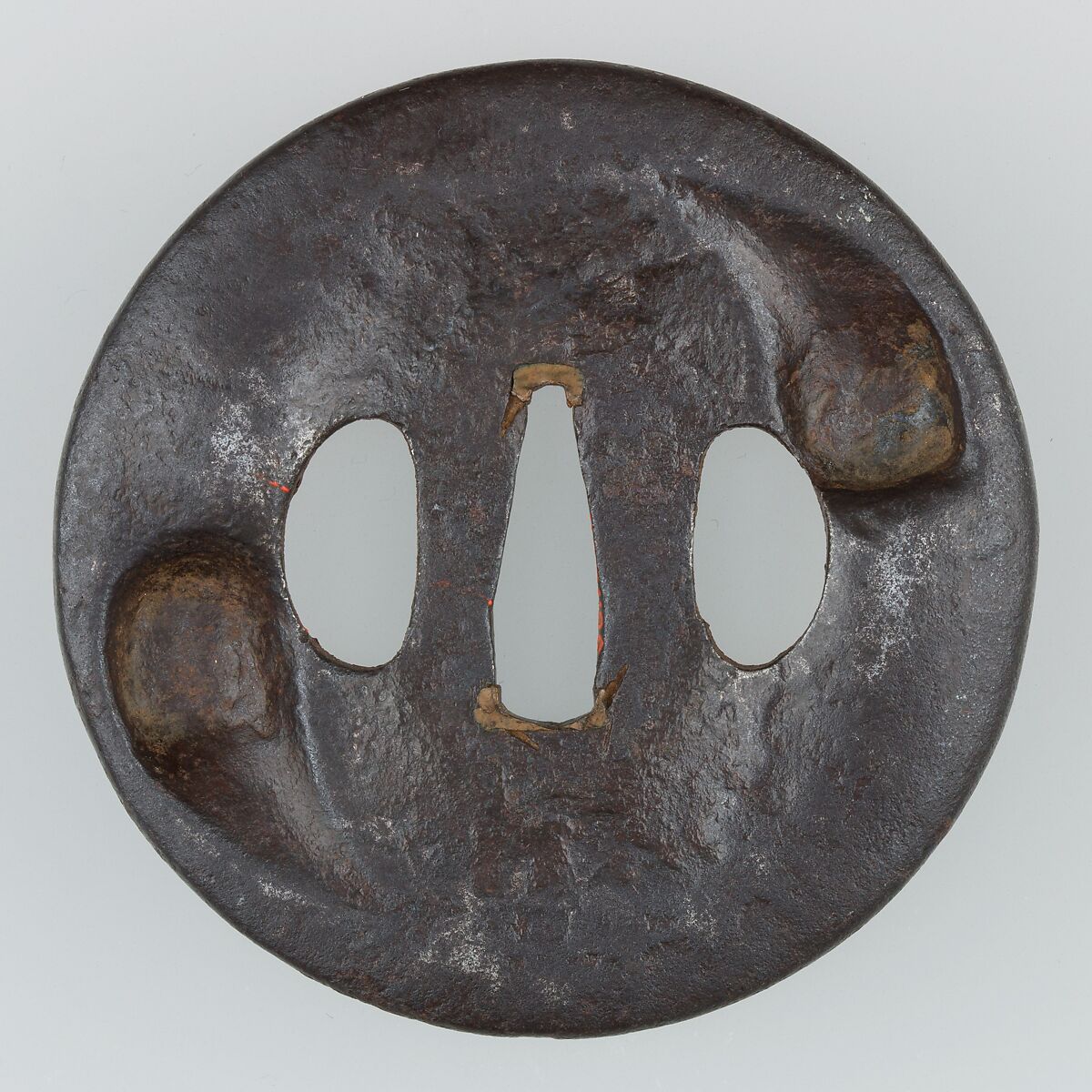 Sword Guard (Tsuba), Iron, copper, Japanese