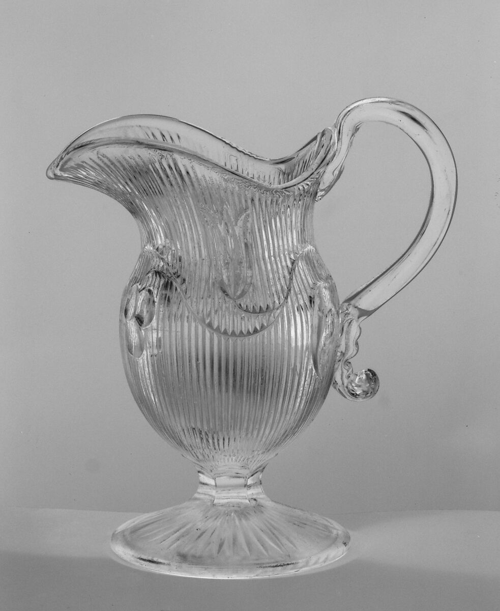 Creamer, Pressed glass, American 