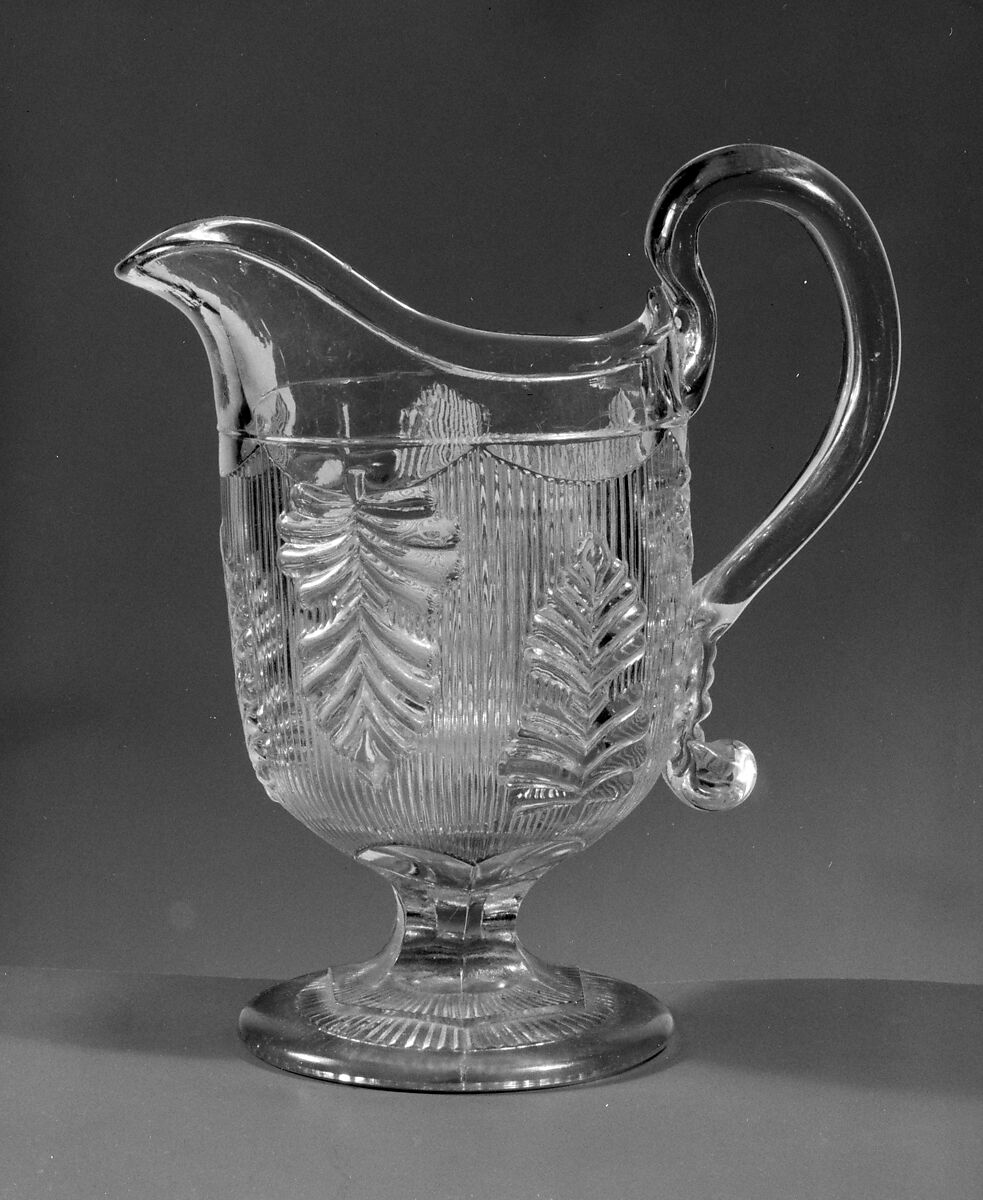 Creamer, Pressed glass, American 