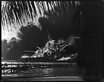 [U.S.S. Shaw Exploding During the Japanese Raid on Pearl Harbor, December 7, 1941, Palm Tree in Upper Left]