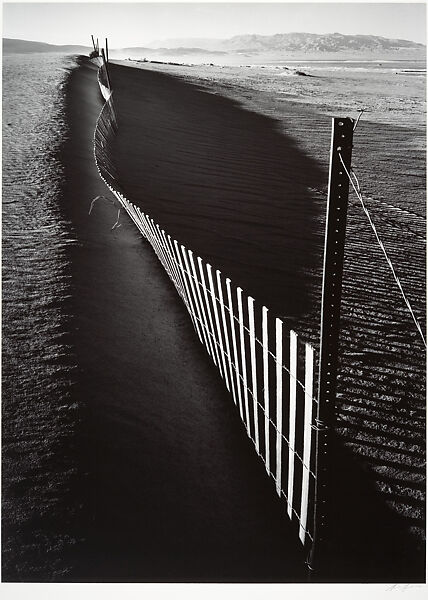 Sand Fence, Keeler, California, Ansel Easton Adams (American, San Francisco, California 1902–1984 Carmel, California), Gelatin silver print 