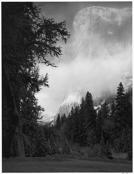 El Capitan, Winter, Sunrise, Yosemite National Park, California, Ansel Easton Adams (American, San Francisco, California 1902–1984 Carmel, California), Gelatin silver print 