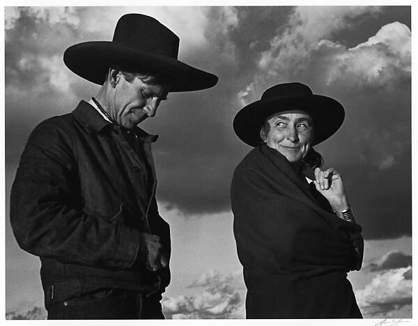 Georgia O'Keeffe and Orville Cox, Canyon de Chelly National Monument, Arizona, Ansel Easton Adams (American, San Francisco, California 1902–1984 Carmel, California), Gelatin silver print 