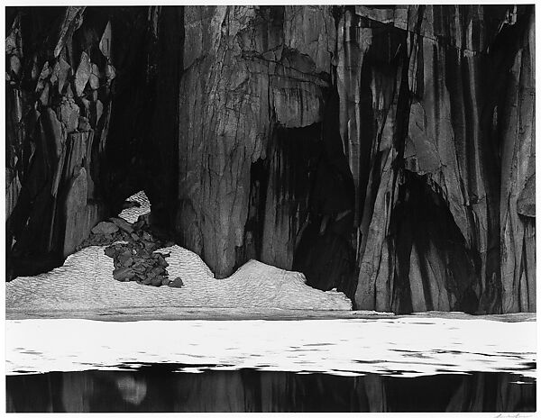Frozen Lake and Cliffs, Sierra Nevada, California, Ansel Easton Adams (American, San Francisco, California 1902–1984 Carmel, California), Gelatin silver print 