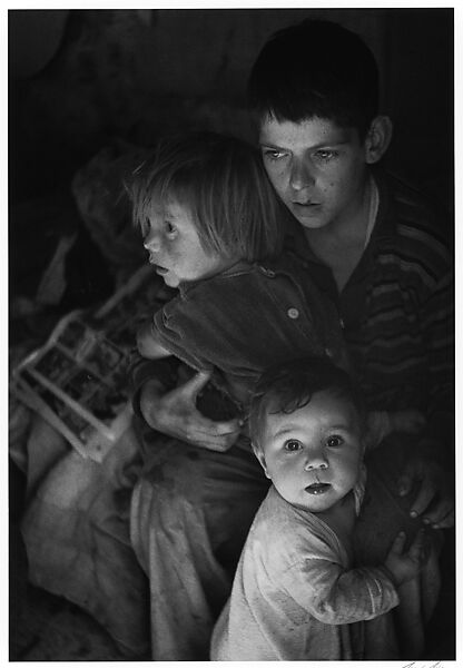 Trailer Camp Children, Richmond, California, Ansel Easton Adams (American, San Francisco, California 1902–1984 Carmel, California), Gelatin silver print 