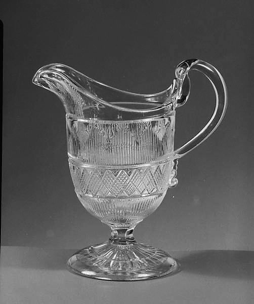 Creamer, Pressed glass, American 