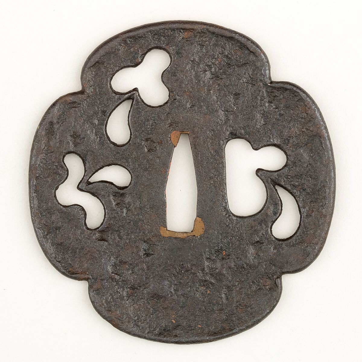 Sword Guard (Tsuba), Iron, copper, Japanese