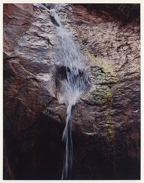 Waterfall with Reflection, Davis Gulch, Escalante River, Lake Powell, Utah, Eliot Porter (American, 1901–1990), Dye transfer print 